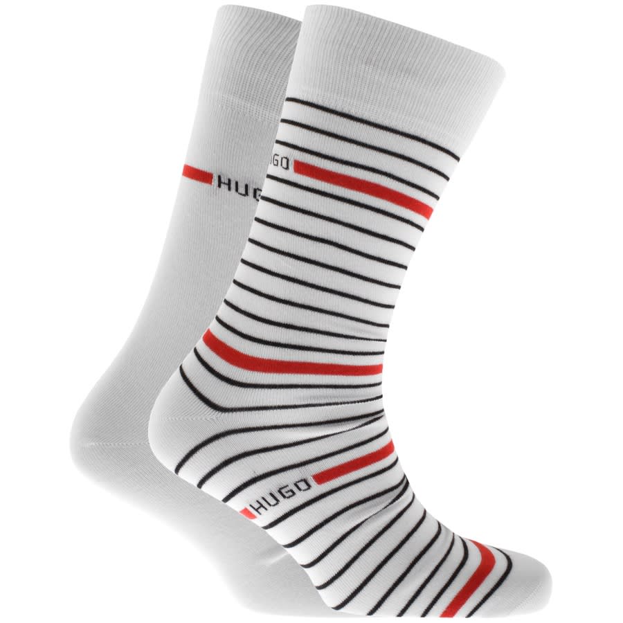 Alternative Image for ProductHUGO Double Pack Socks White1
